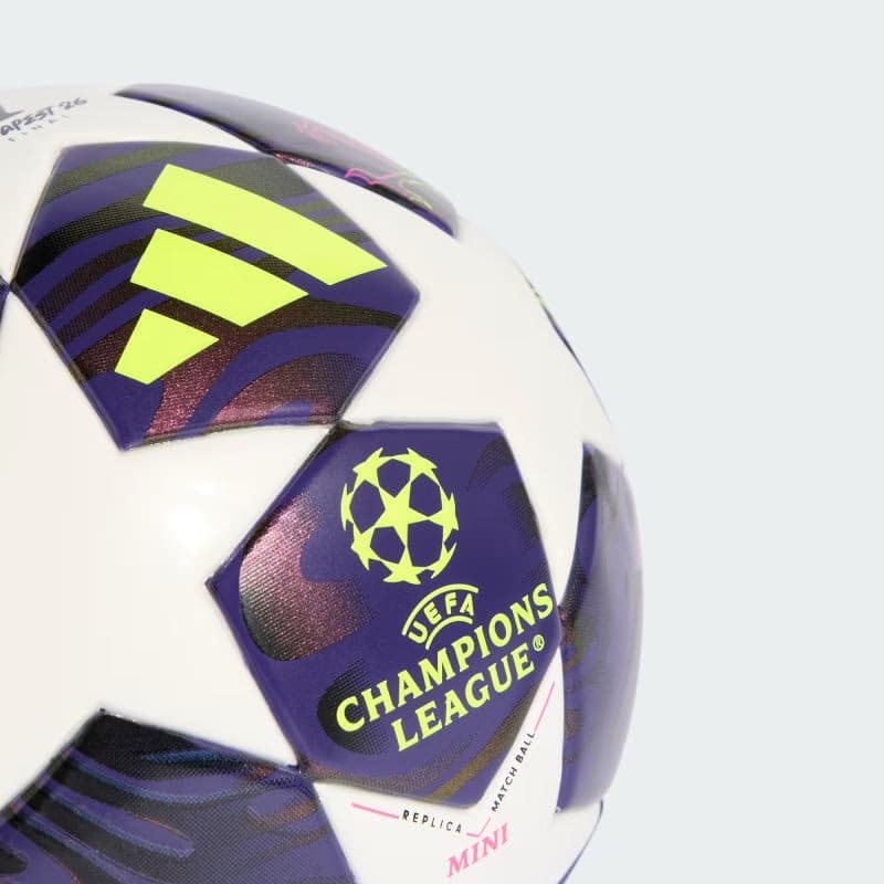 Futbalová lopta ADIDAS UCL MINI F DPURPL WHITE SYELLO  5