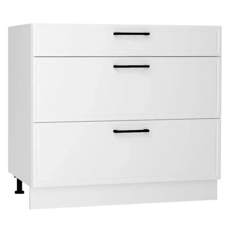 Kuchynská skrinka Emily D90PC S/3 biely hrášok mat