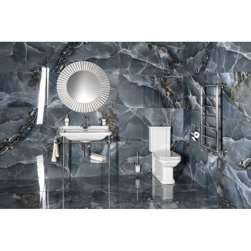 KERASAN - WALDORF WC kombi, spodný/zadný odpad, biela-chrom WCSET04-WALDORF 4