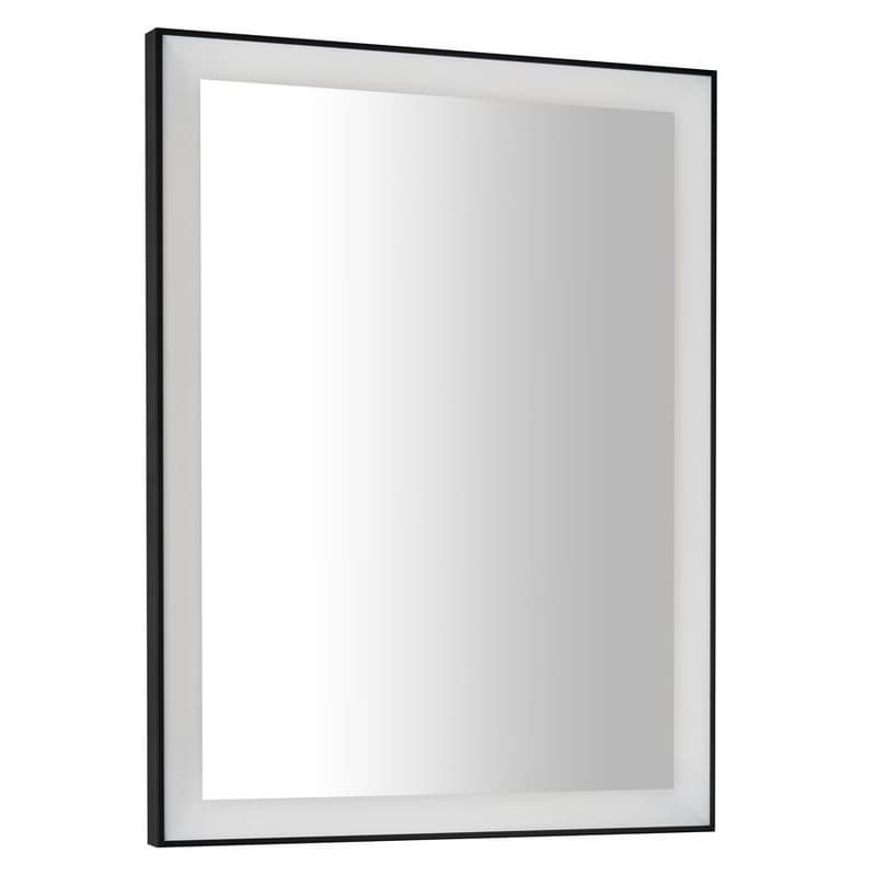 SAPHO - GANO zrkadlo s LED osvetlením 60x80cm, čierna LG260 1