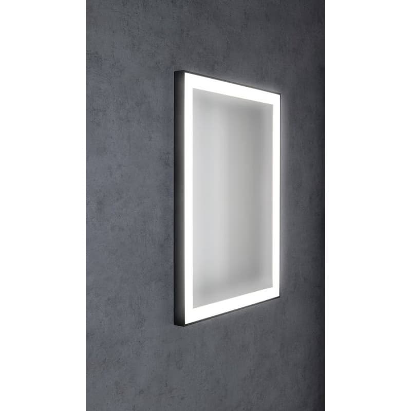 SAPHO - GANO zrkadlo s LED osvetlením 60x80cm, čierna LG260 3