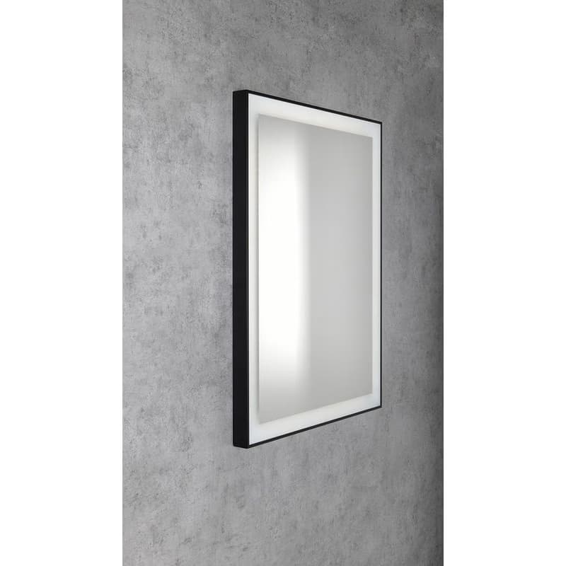 SAPHO - GANO zrkadlo s LED osvetlením 60x80cm, čierna LG260 4