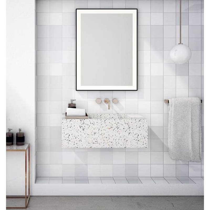 SAPHO - GANO zrkadlo s LED osvetlením 60x80cm, čierna LG260 5