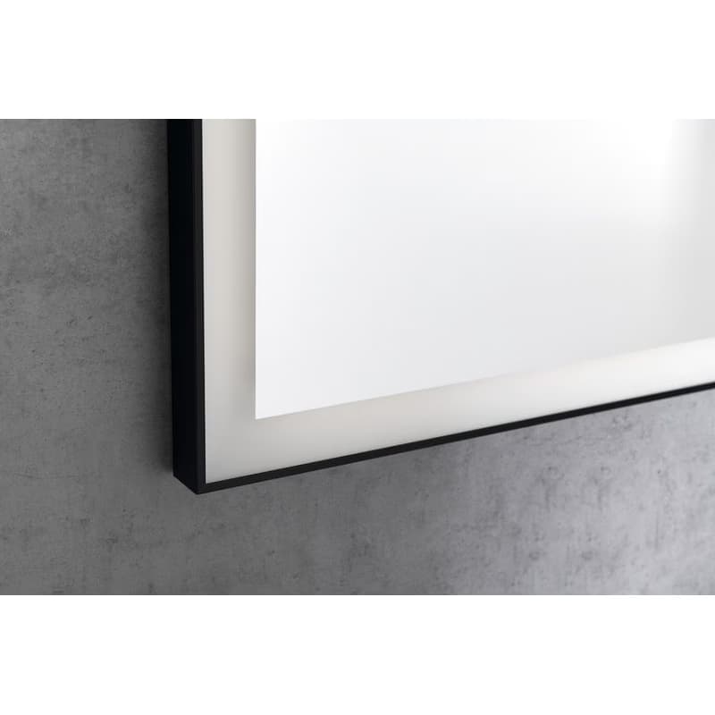 SAPHO - GANO zrkadlo s LED osvetlením 60x80cm, čierna LG260 6