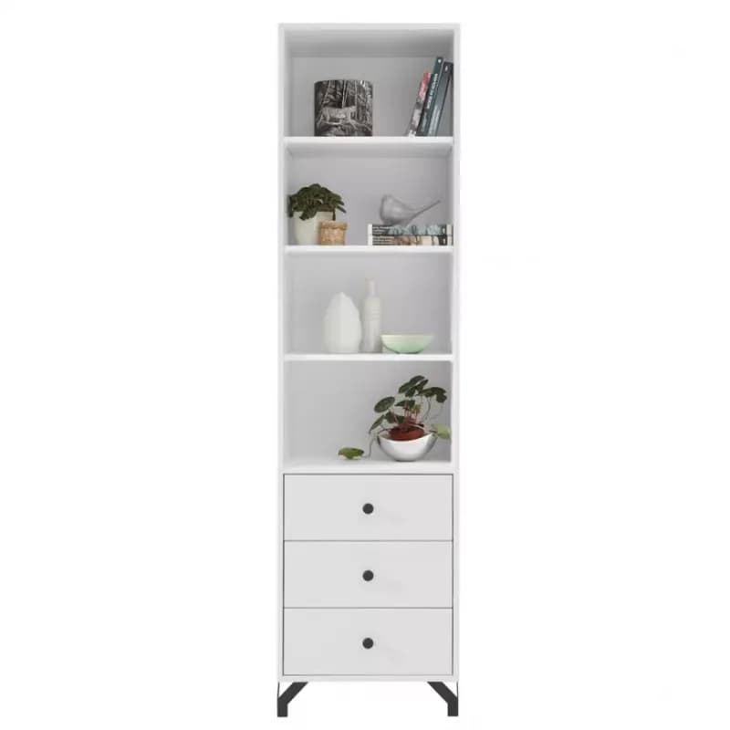 Regál  Bergenbe4 Biely Lux/Biely Lesk 1