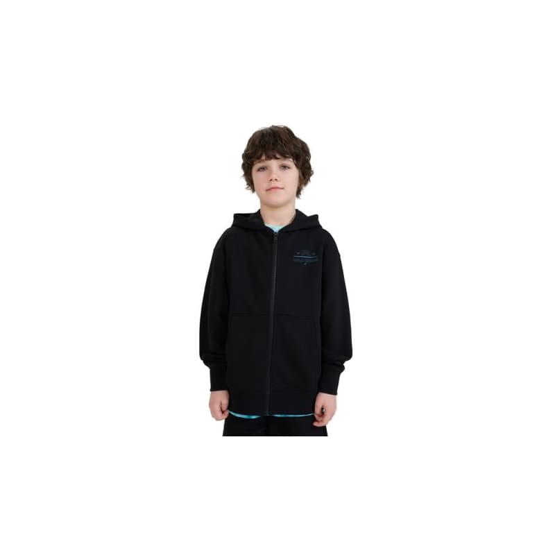 Chlapčenská mikina so zipsom 4F JUNIOR SWEATSHIRT-JWSS25TSWSM1522-20S-BLACK