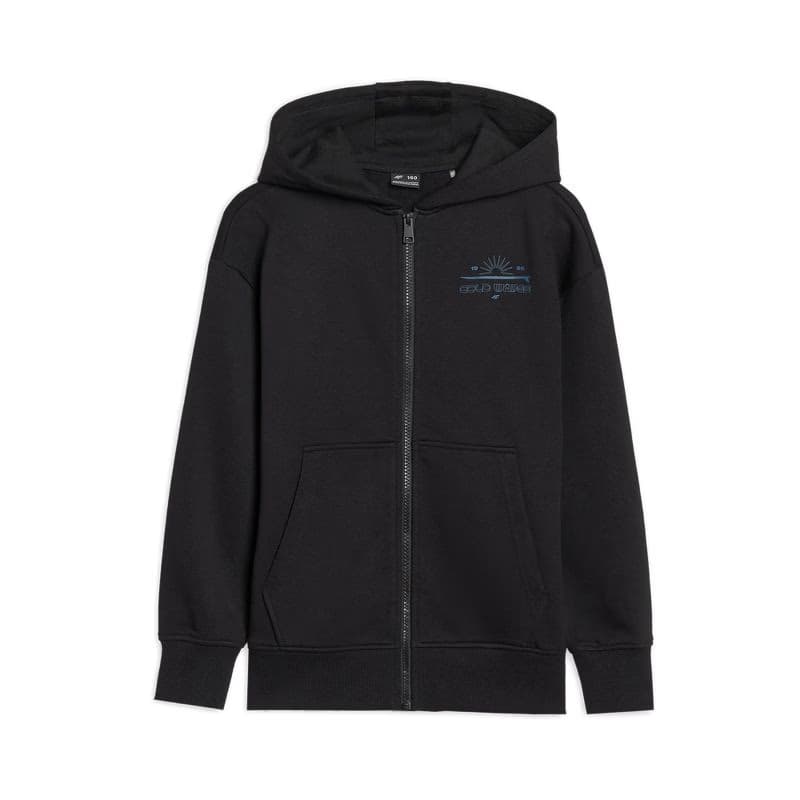 Chlapčenská mikina so zipsom 4F JUNIOR SWEATSHIRT-JWSS25TSWSM1522-20S-BLACK 6