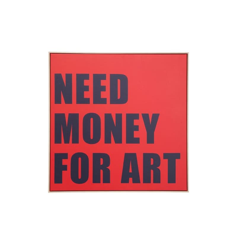 Need Money obraz červený 80x80 cm 1