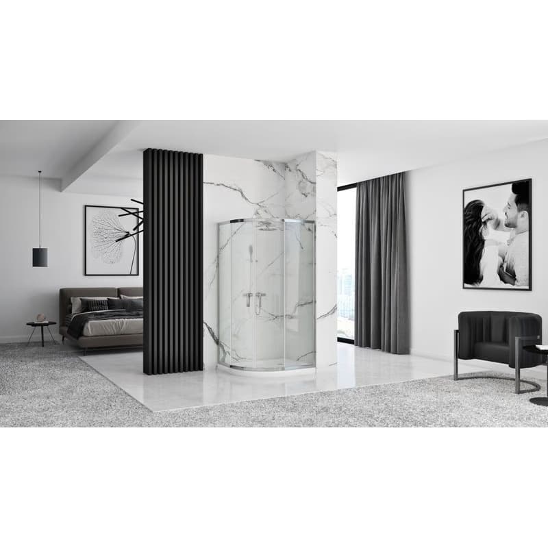 REA/S - Sprchová kabína Look Chrome 80x80 + Sprchová vanička Look White KPL-10005 4