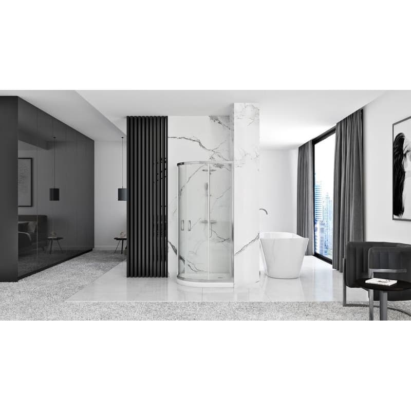 REA/S - Sprchová kabína Look Chrome 80x80 + Sprchová vanička Look White KPL-10005 5