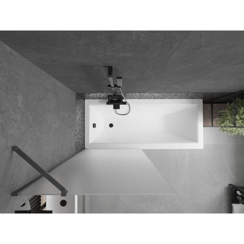 MEXEN/S - Next vaňová zástena FIX 80 x 150, dekor, grafit metal 895-080-000-00-30-95 4