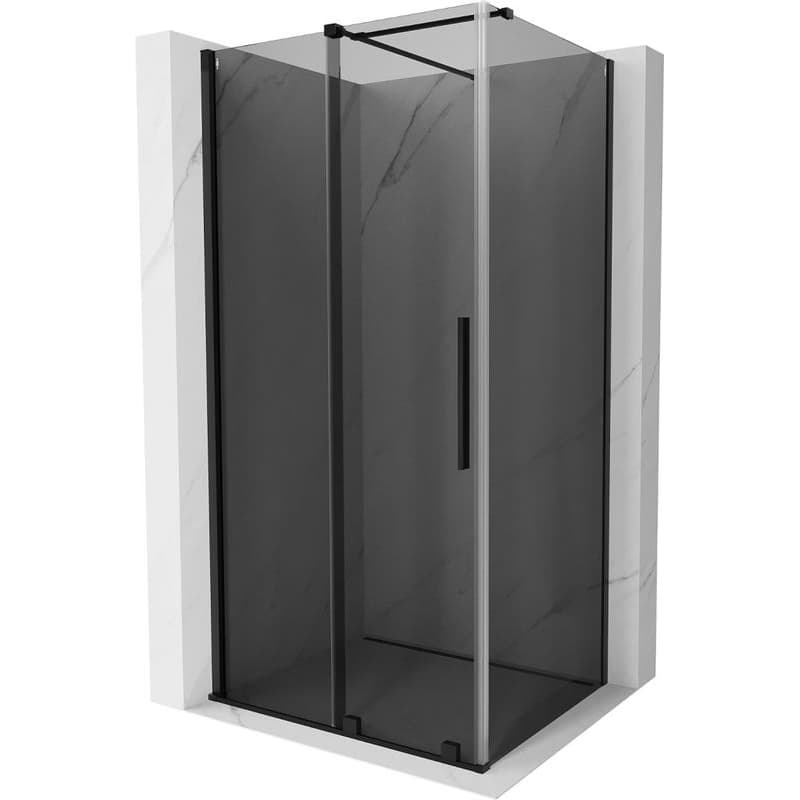 MEXEN/S - Velár sprchovací kút, posuvné dvere 130 x 100, grafit, čierna 871-130-100-41-70 1