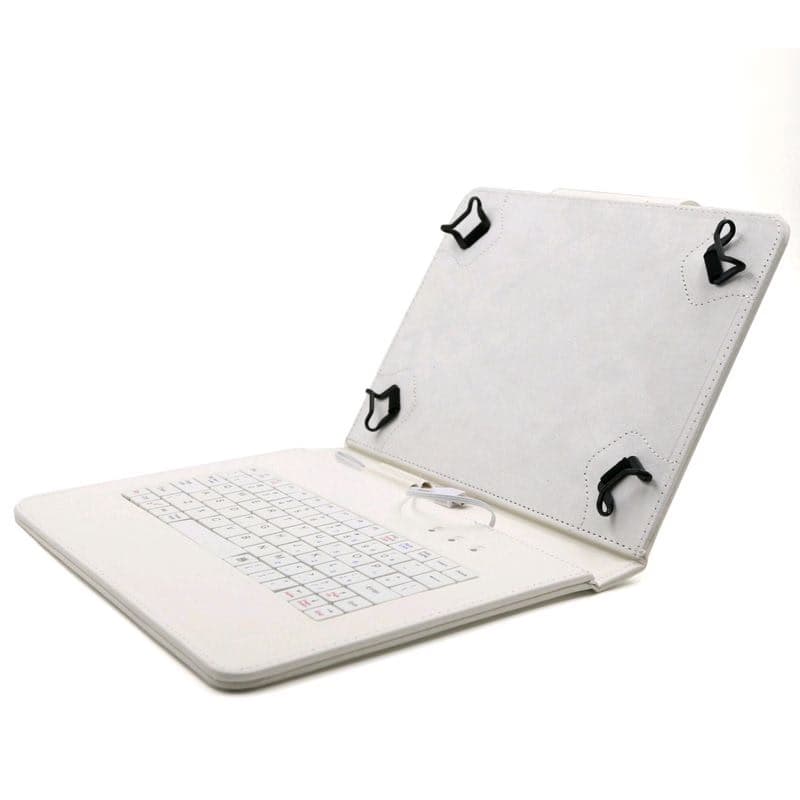 C-TECH PROTECT púzdro univerzálne s klávesnicou pre 9,7"-10,1" tablety, FlexGrip, NUTKC-04, biele 1