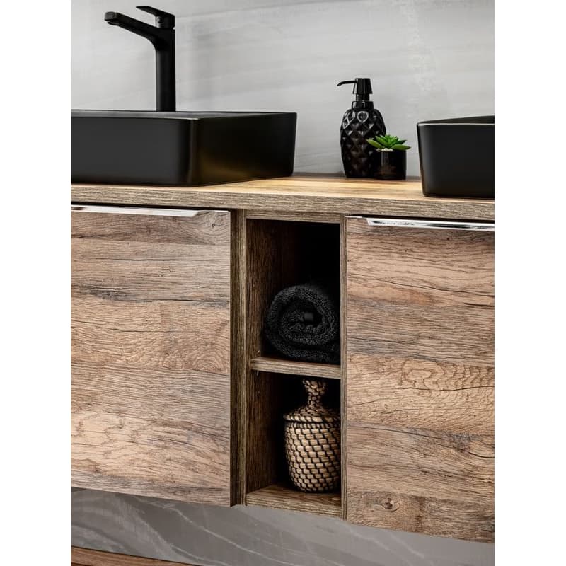 ArtCom Regál do kúpeľne SANTA FE Oak 81-01 4