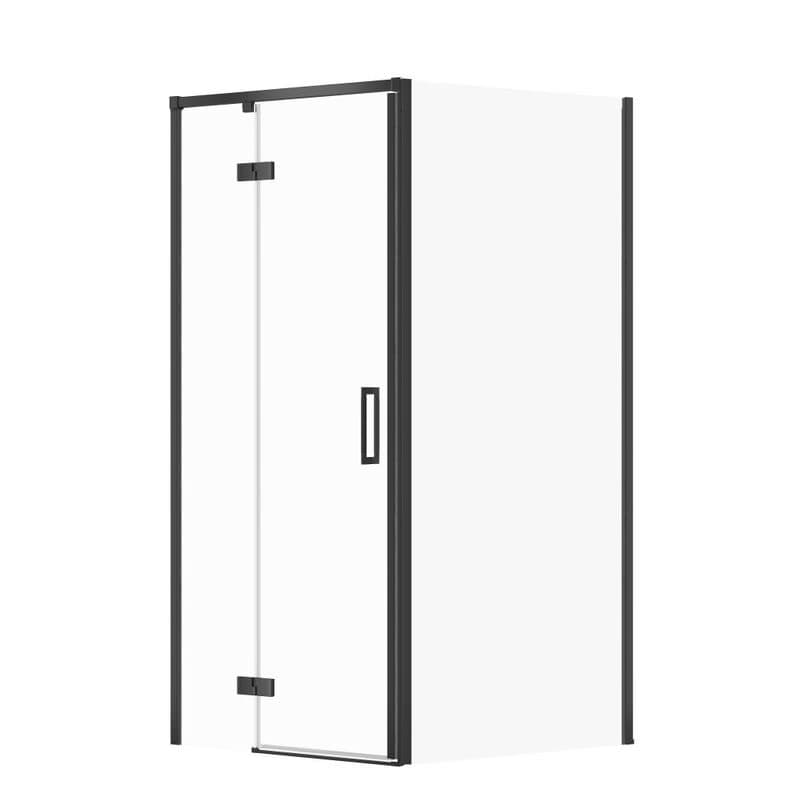 CERSANIT/S - Sprchovací kút LARGA 80x80 čierny, ľavý, číre sklo S932-127/80 1