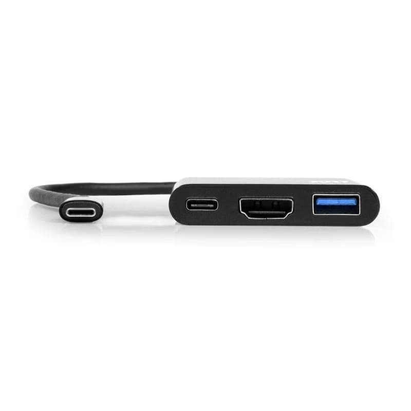 PORT HUB USB-C, HDMI 1X 4K + USB-A + USB-C, čierna 2