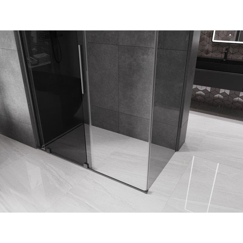 MEXEN/S - Velár sprchovací kút, posuvné dvere 150 x 75, grafit, grafit metal 871-150-075-41-95 6