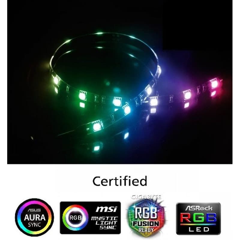 AKASA LED pásik Vegas MB, magnetický, 50cm, RGB 12V 4