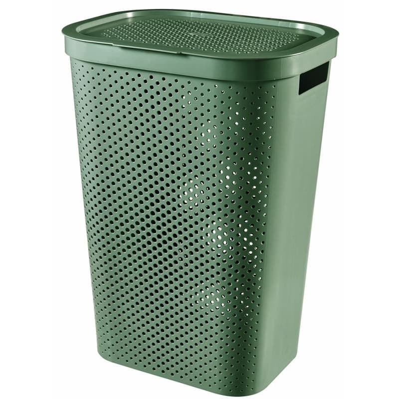 CURVER Kôš na špinavú bielizeň INFINITY DOTS 60L recyklovaný plast | zelená 1