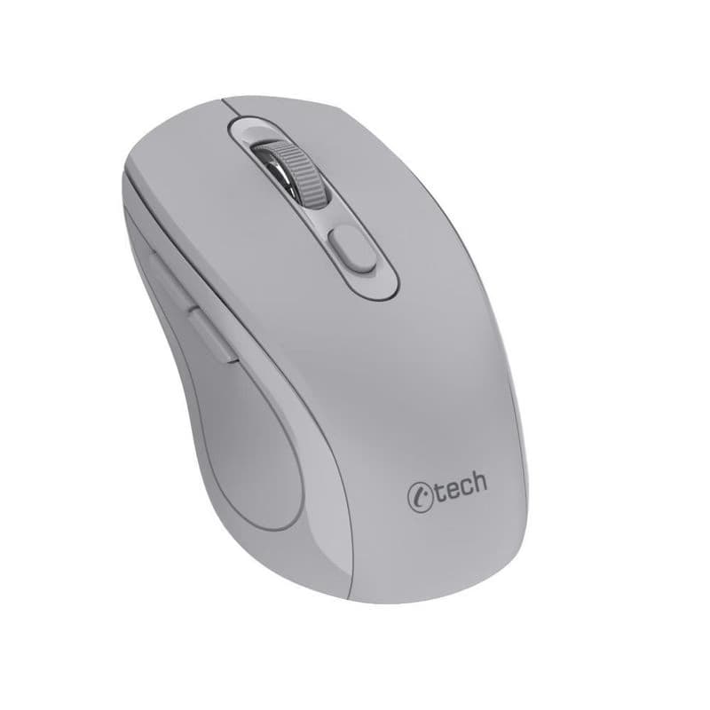 C-TECH myš Dual mode WLM-12GR, bezdrôtová, 1600DPI, 6 tlačidiel, šedá, USB nano receiver 2