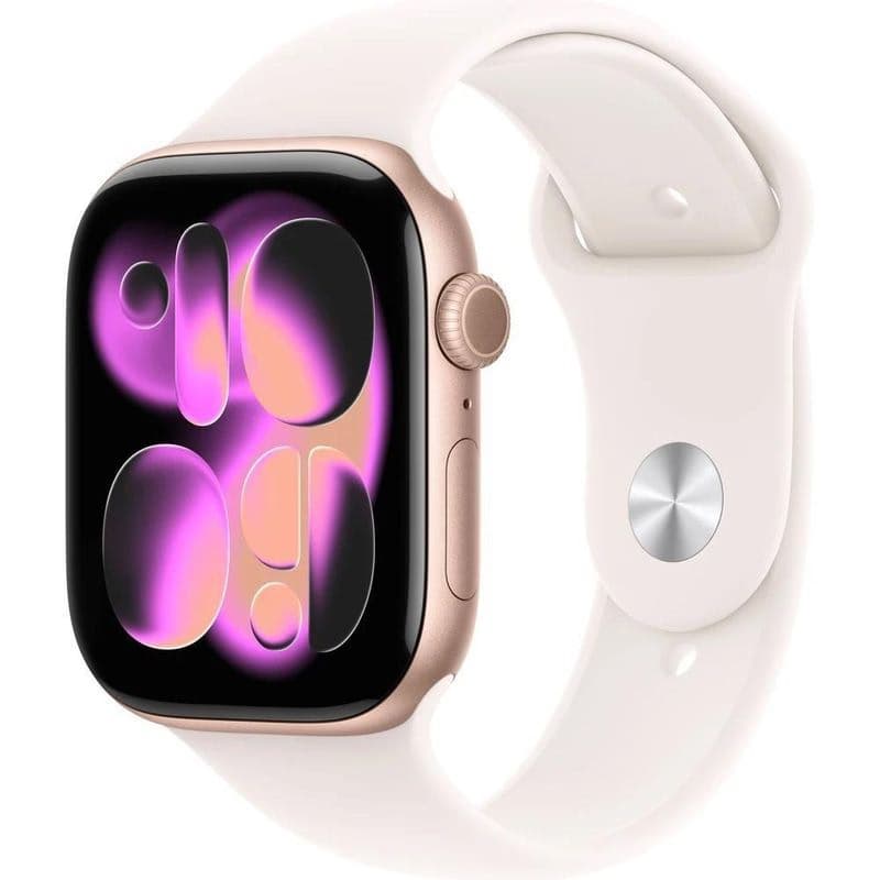 Apple Watch Series 11 GPS 46mm Rose Gold Aluminium Case with Light Blush Šport Band - S/M