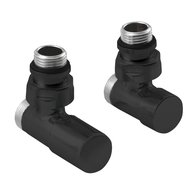 SAPHO - COMPACT BLACK pripojovacia sada ventilov ručná rohová, čierna matná CP5115BS 1