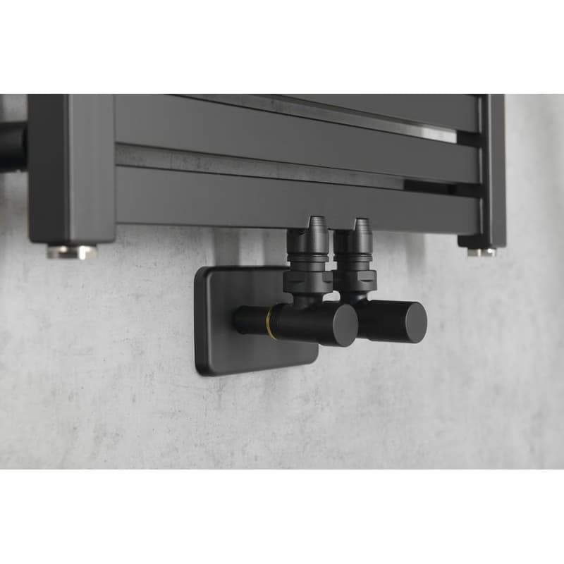 SAPHO - COMPACT BLACK pripojovacia sada ventilov ručná rohová, čierna matná CP5115BS 3