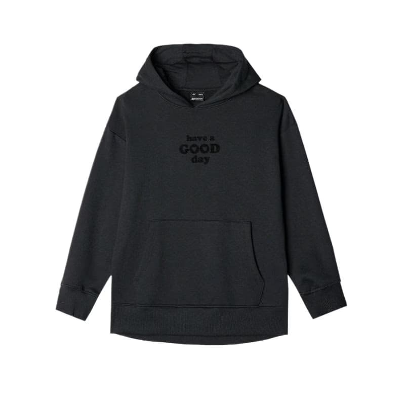 Dievčenská mikina s kapucňou 4F JUNIOR SWEATSHIRT-JWAW24TSWSF1218-20S-DEEP BLACK 6