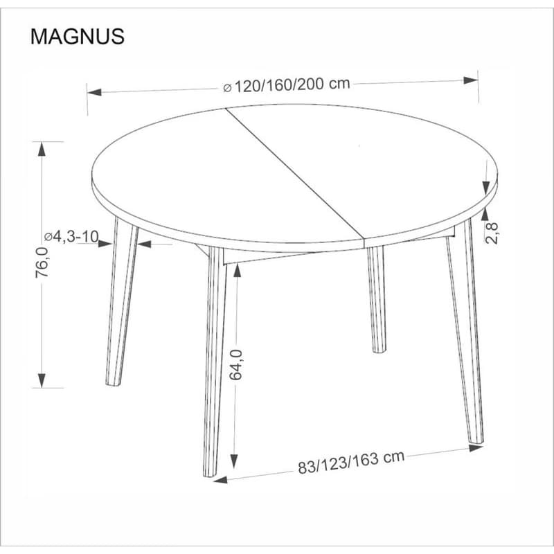 Rozkladací jedálenský stôl MAGNUS Halmar 2