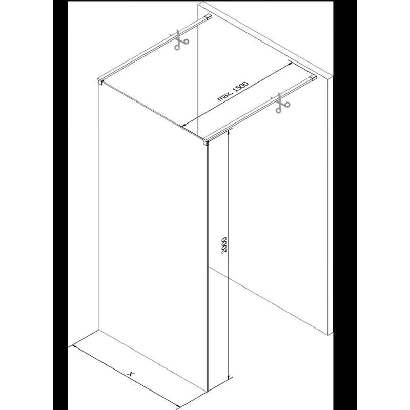 MEXEN/S - KIOTO samostatne stojaca sprchová zástena 100 x 200, grafit, čierna 800-100-002-70-40 6