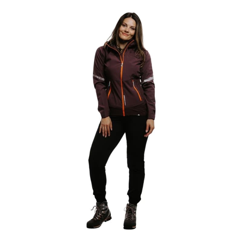 Dámska turistická softshellová bunda NORTHFINDER DONNA-481-plum 2