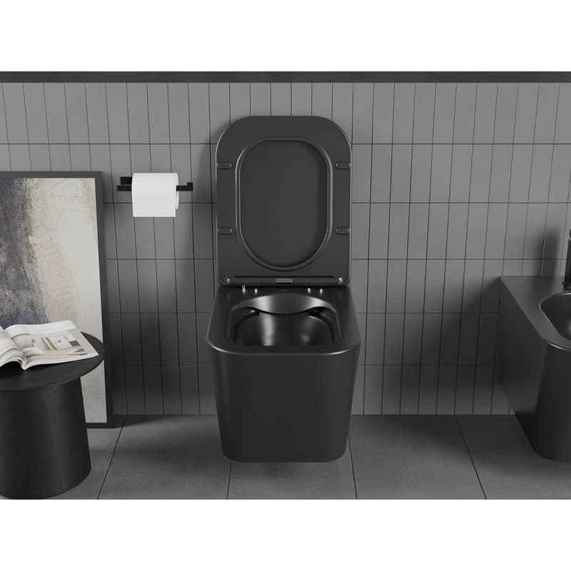 MEXEN - Teo Závesná WC misa bez sedátka, čierna matná 3385XX85 4
