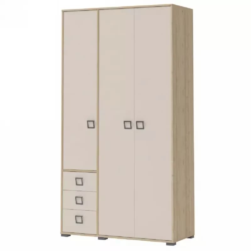 Skriňa 3D3S Kiki P33-BK/KI-01 beech/sand 1