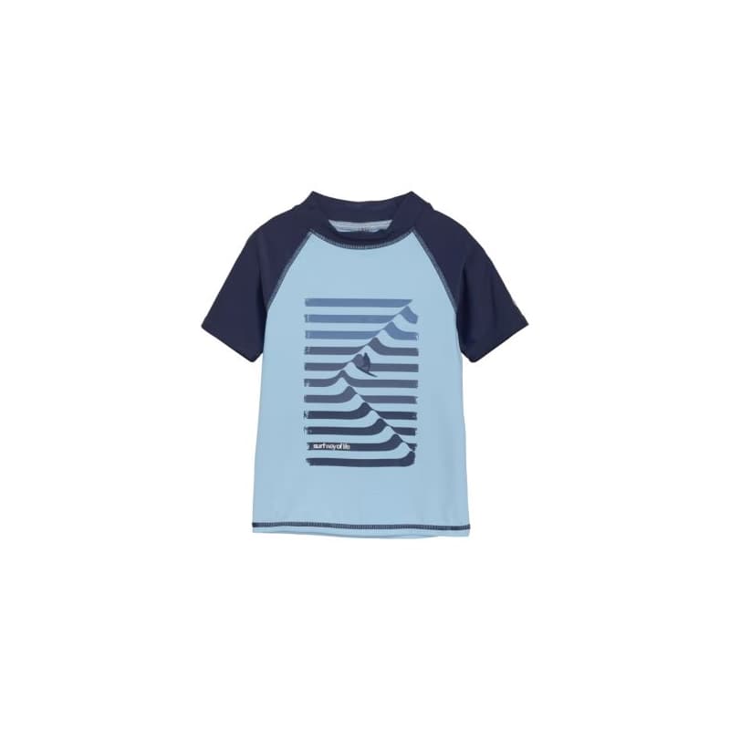 Chlapčenské tričko na kúpanie COLOR KIDS T-shirt W Print, cerulean