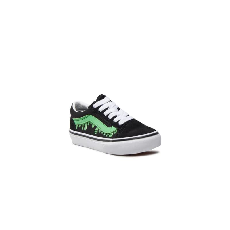 Chlapčenská vychádzková obuv VANS UY Old Skool (Suede Canvas) glow slime black green 1