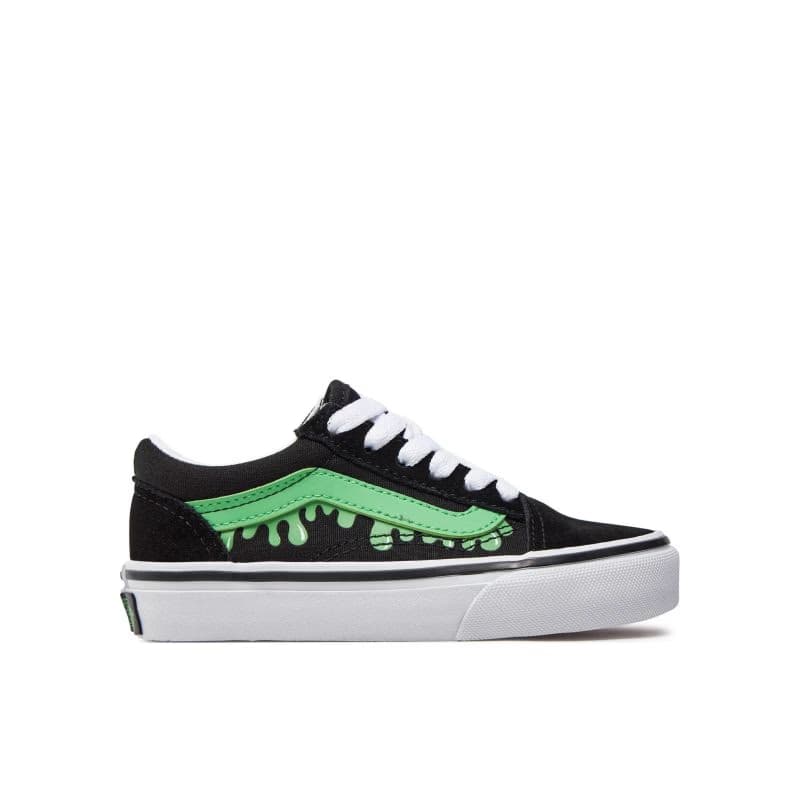 Chlapčenská vychádzková obuv VANS UY Old Skool (Suede Canvas) glow slime black green 2