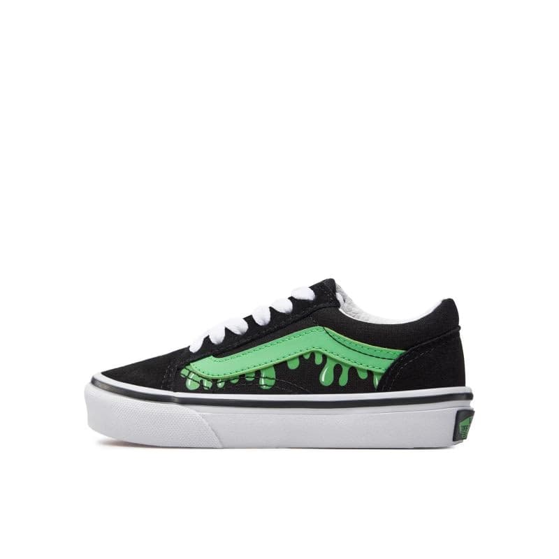 Chlapčenská vychádzková obuv VANS UY Old Skool (Suede Canvas) glow slime black green 3