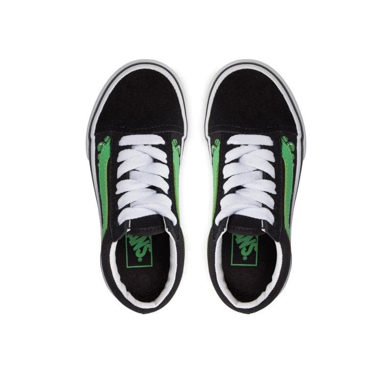 Chlapčenská vychádzková obuv VANS UY Old Skool (Suede Canvas) glow slime black green 4
