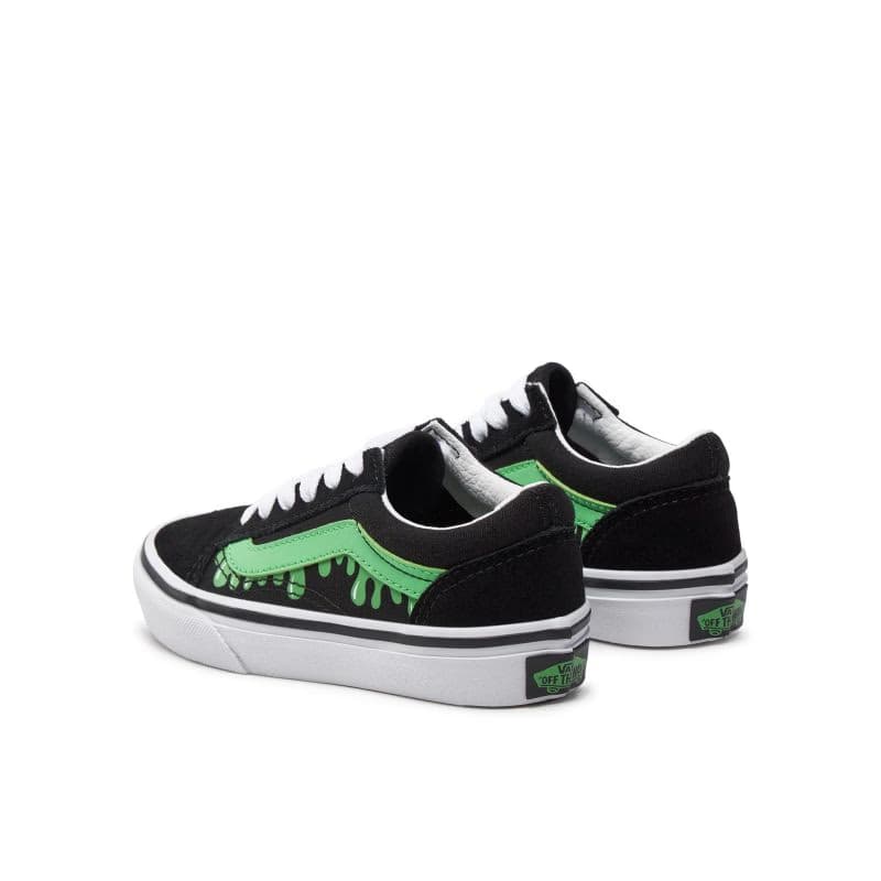 Chlapčenská vychádzková obuv VANS UY Old Skool (Suede Canvas) glow slime black green 5