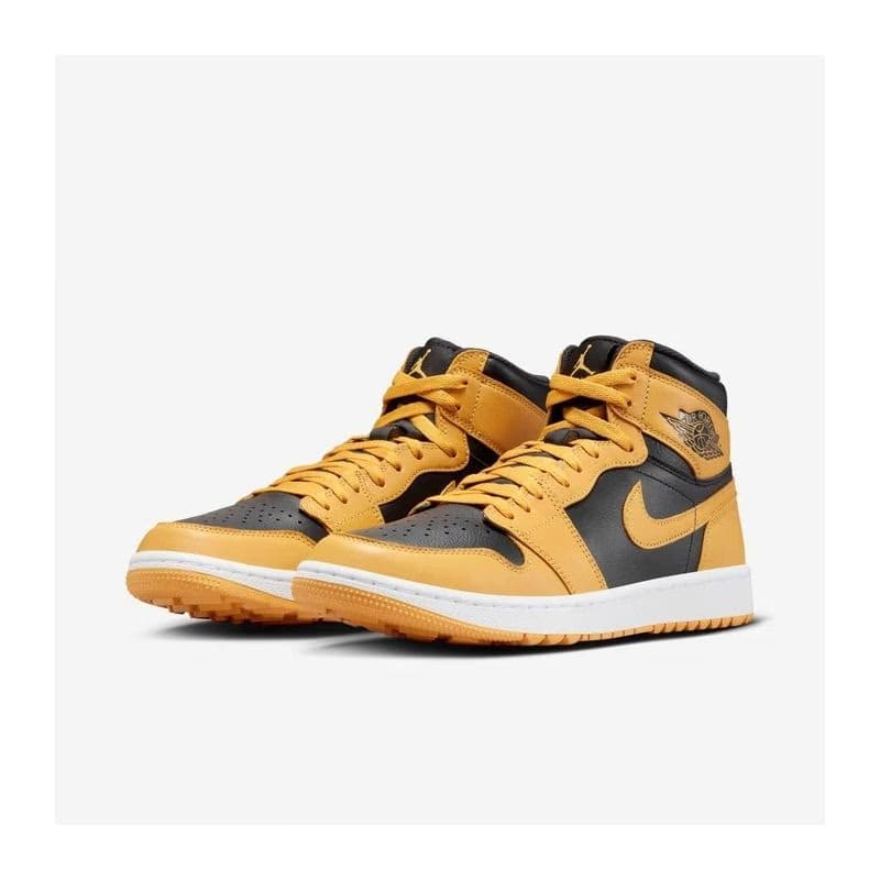 Pánska vychádzková obuv NIKE Air Jordan 1 High Golf pollen black white 4