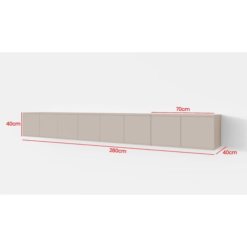 ArtPK Závesný TV stolík BIANCO | 280 cm 4