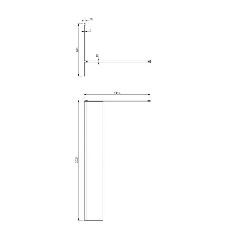 OMNIRES - MARINA walk-in, 90 cm chróm / transparent /CRTR/ DNR90XCRTR 3