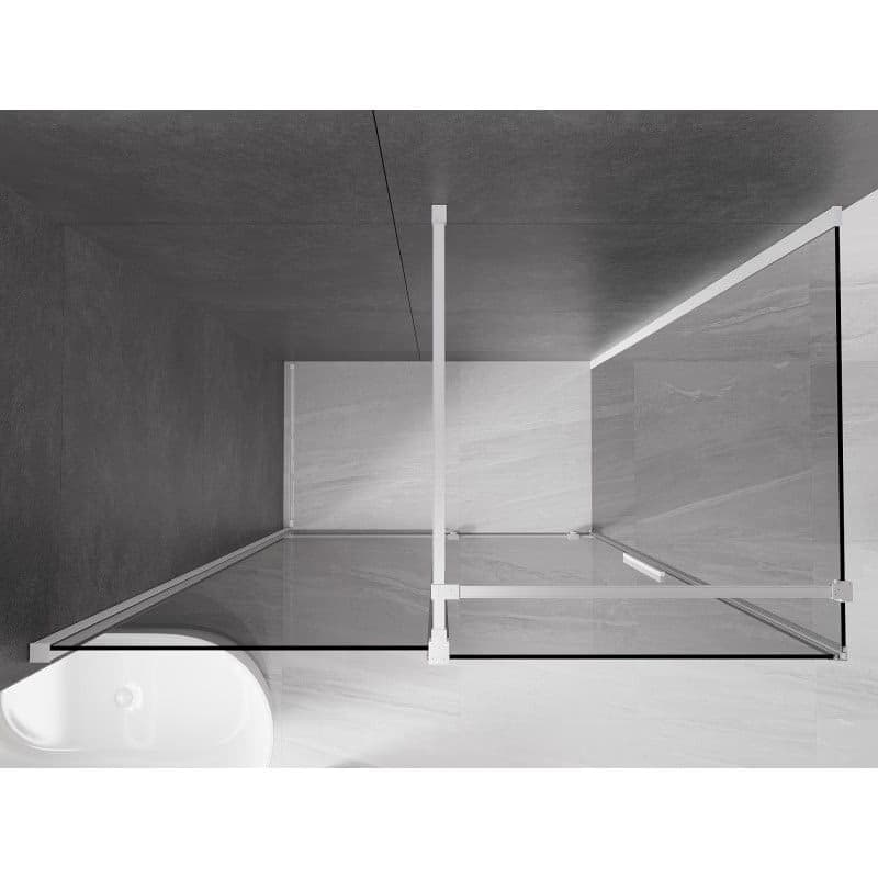 MEXEN/S - Velár sprchovací kút, posuvné dvere 150 x 70, grafit, biela 871-150-070-41-20 5