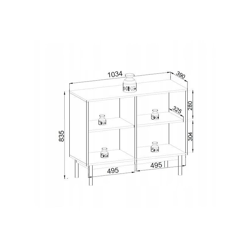 ArtPS Komoda JAPANESE K154 | oak line 5