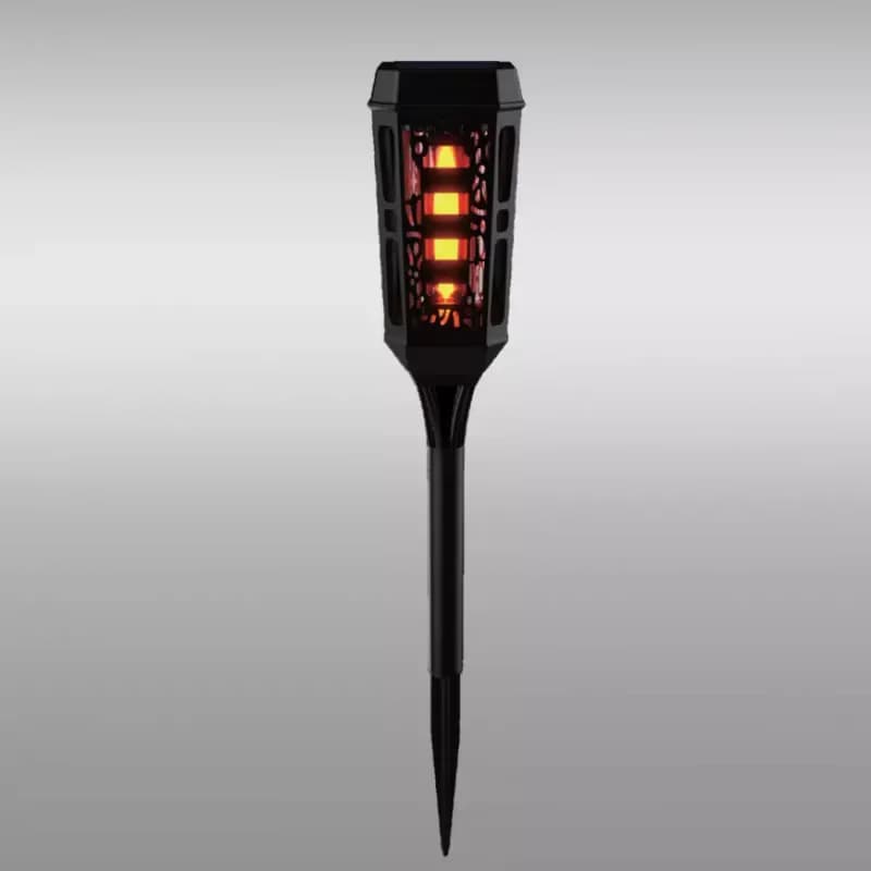 Solárna lampa 46810 Flame čierna 1