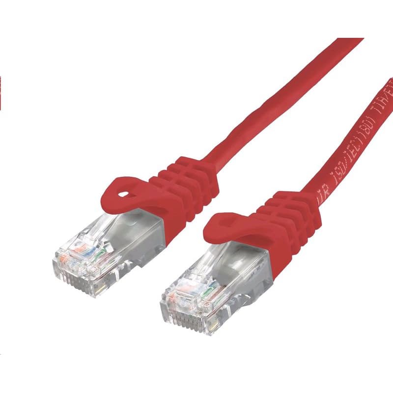 C-TECH Kábel patchcord Cat6, UTP, červený, 0,25 m 1