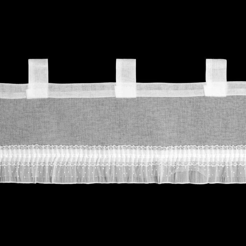 ArtFir Krátka záclona MARY PU | biela 150 x 30 cm 2