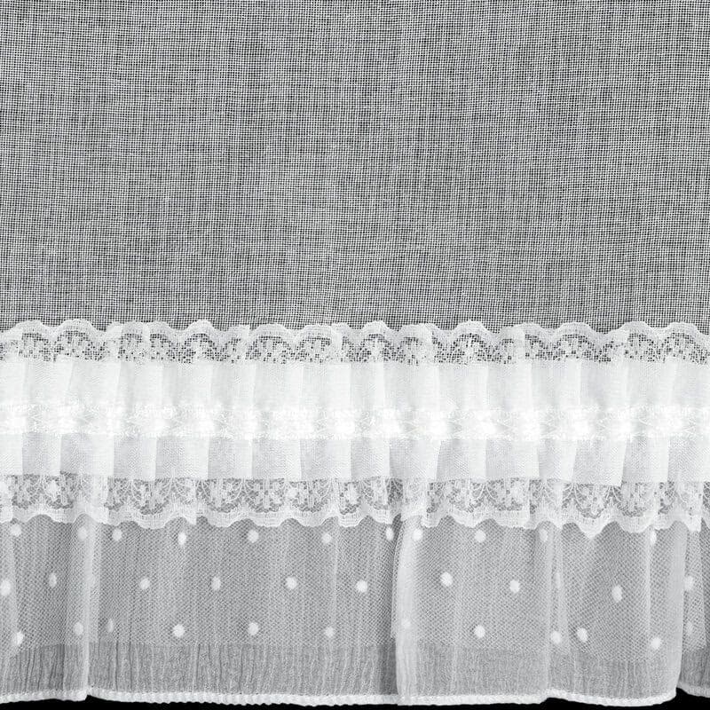 ArtFir Krátka záclona MARY PU | biela 150 x 30 cm 5