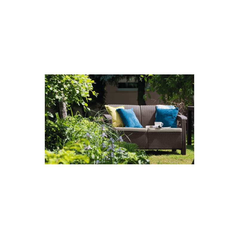 KETER Záhradná pohovka GREEK LOVE SEAT | hnedá 3