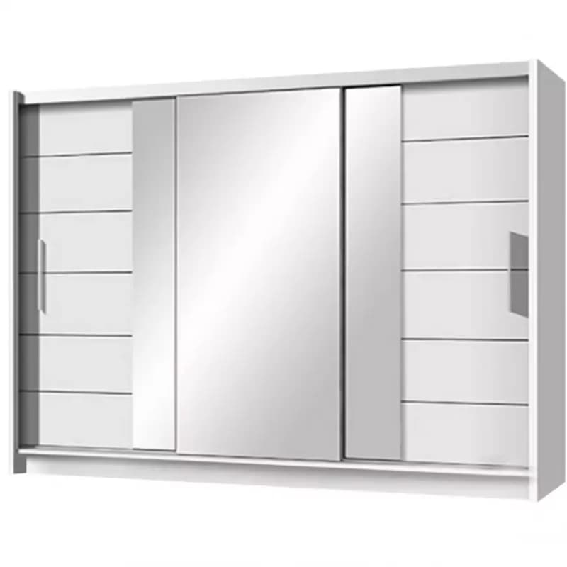 Skriňa Lizbona 2 250 biely/zrkadlo 1